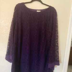 Purple Lined Elegant Dress